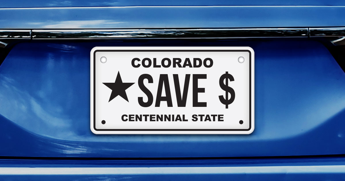 Colorado license plate