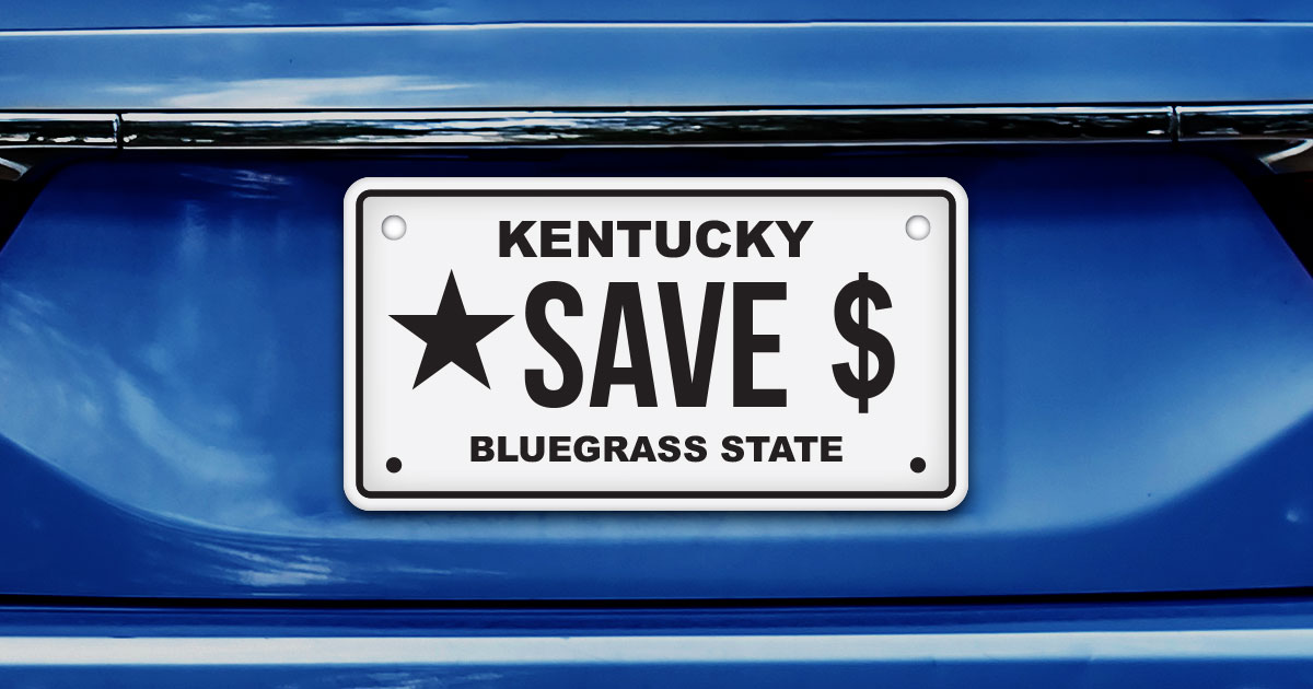 Kentucky license plate