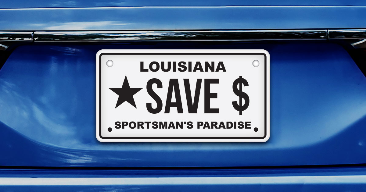 Louisiana license plate