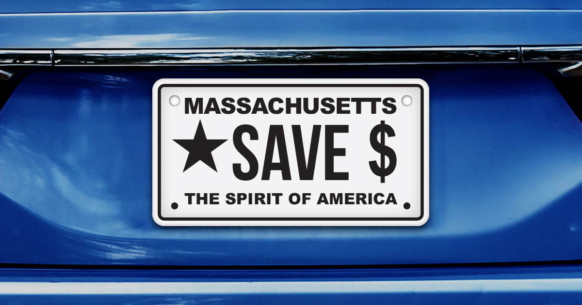 Massachusetts license plate