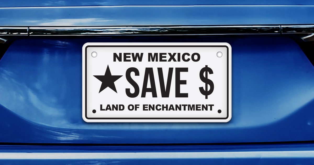 New Mexico license plate
